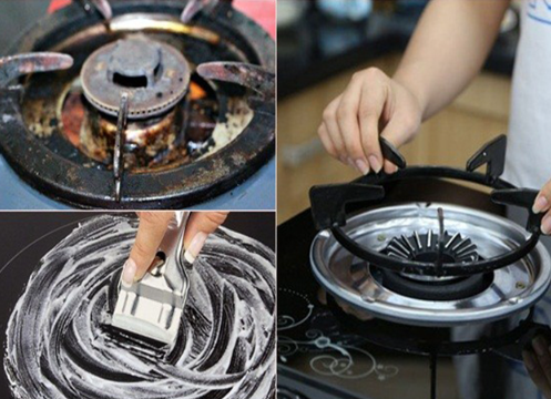 Kiềng bếp ga là một trong những bộ phận không thể tránh khỏi việc bám dầu mỡ, nên cần được vệ sinh thường xuyên, tránh để dầu mỡ tích tụ lâu ngày khó làm sạch được.