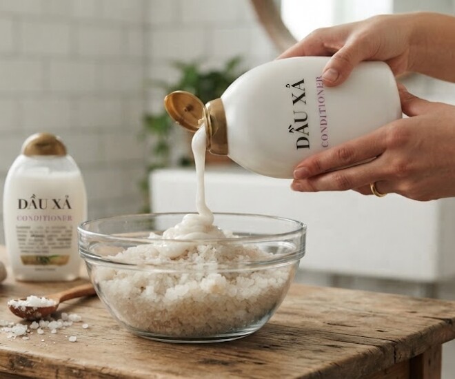 Trộn muối với dầu xả giải quyết ngay rắc rối của nhiều gia đình, vừa tiết kiệm vừa nhàn thân - 1
