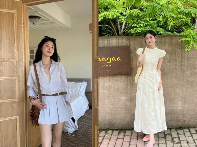 Váy liền thân được xem là giải pháp mặc đẹp nhanh chóng cho những ngày bận rộn.