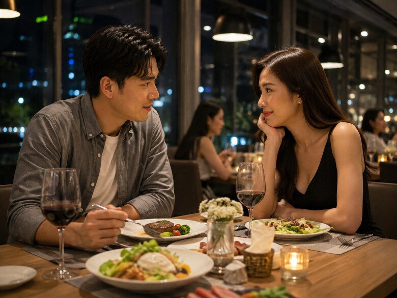 Tối đó tôi đã cùng nữ đồng nghiệp xinh đẹp đi ăn. (Ảnh minh họa)