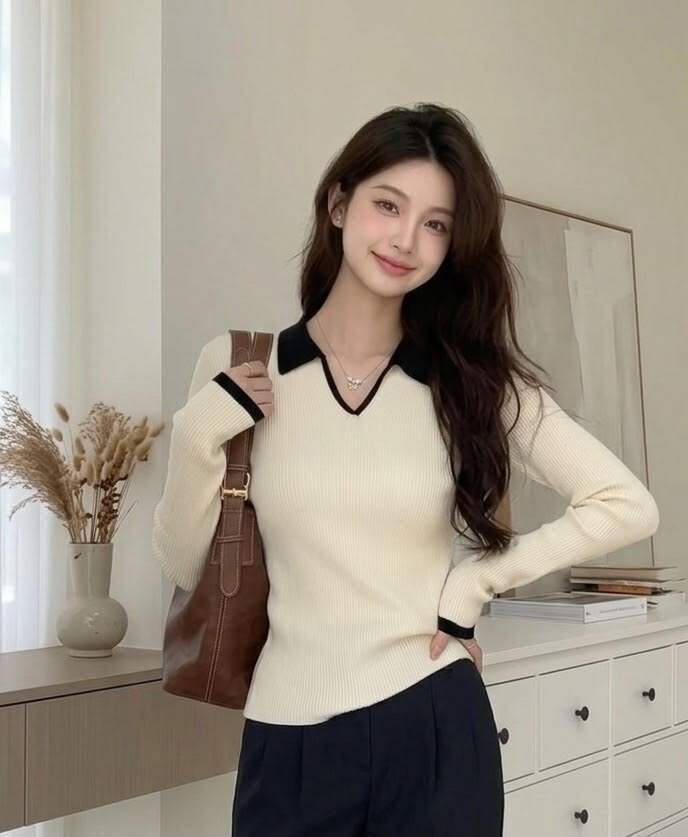 Mẫu sweater len với phom vừa, dáng cách điệu được phái đẹp lựa chọn nhiều trong mùa thu năm nay. 