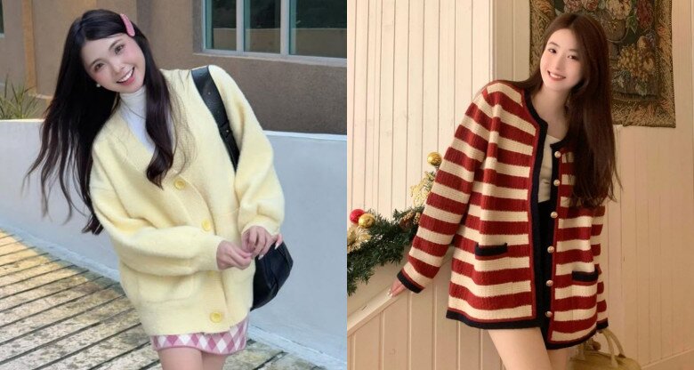 Chú ý đến phom dáng và tỷ lệ cơ thể giúp bạn mặc áo cardigan đẹp và gọn gàng hơn. Áo cardigan có nhiều kiểu dáng khác nhau. Chọn đúng kiểu giúp tôn lên vóc dáng và giữ cho tổng thể cân đối.