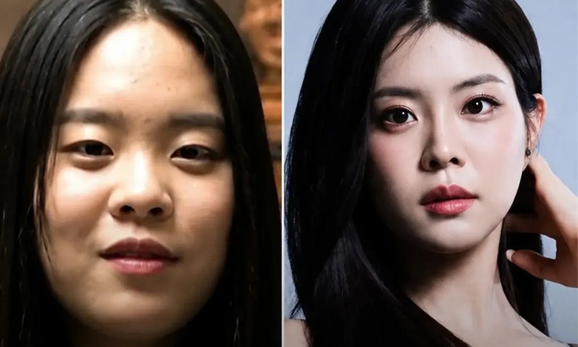 Hình cũ và gần đây của Woo Seo Yoon gây bàn tán trên các diễn đàn sắc đẹp. Ảnh: Instagram/Rocket Mag