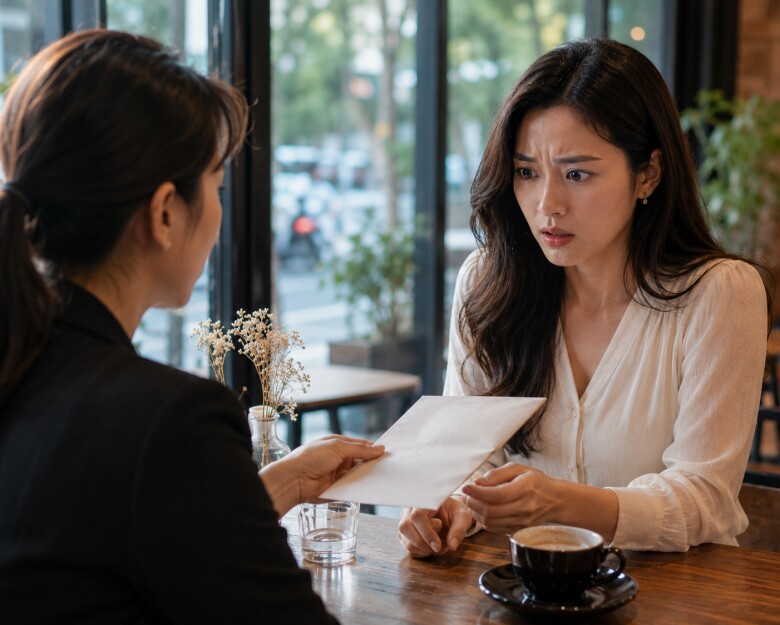 Vợ cũ của chồng đưa tôi một chiếc phong bì. (Ảnh minh họa)