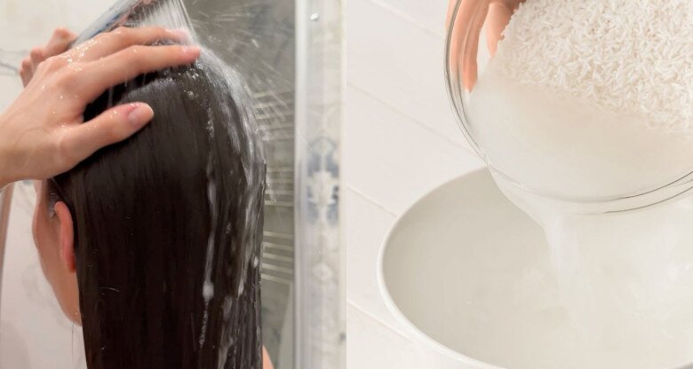 Ủ tóc với nước vo gạo là mẹo chăm tóc tại nhà đơn giản, giúp tóc mềm mượt và hạn chế khô xơ.