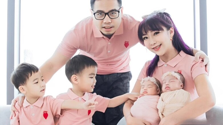 Gia đình nhỏ của tiểu thư xinh đẹp.