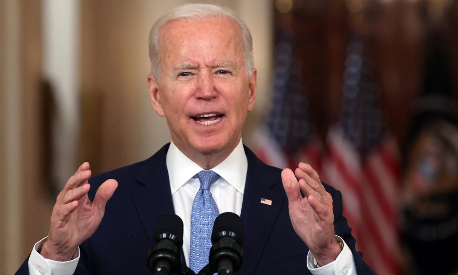 Tổng thống Mỹ Joe Biden phát biểu tại Nhà Trắng hôm 31/8. Ảnh: AFP.