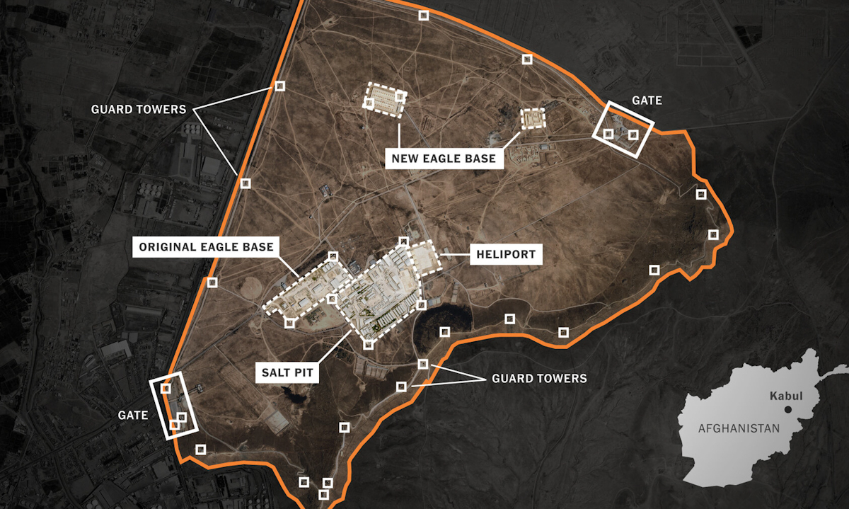 Khu phức hợp của CIA  ở ngoại ô Kabul, Afghanistan. Ảnh: Planet Labs.