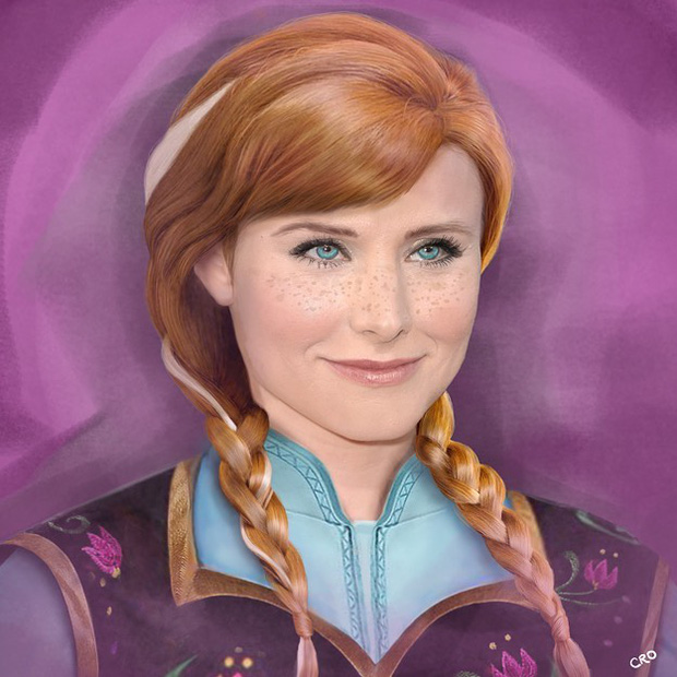 Ngất ngây dàn nhân vật Disney với nhan sắc của diễn viên lồng tiếng: Elsa đẹp xuất sắc, nhưng cô em gái Anna mới gọi là giống y bản gốc! - Ảnh 2.