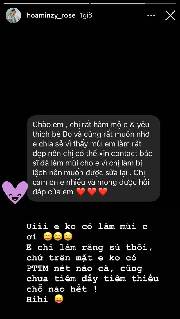 Bị nghi phẫu thuật thẩm mỹ, Hoà Minzy liền lên tiếng thừa nhận chỉ thay đổi 1 điểm trên gương mặt - Ảnh 1. Bị nghi phẫu thuật thẩm mỹ, Hoà Minzy liền lên tiếng thừa nhận chỉ thay đổi 1 điểm trên gương mặt - Ảnh 1.