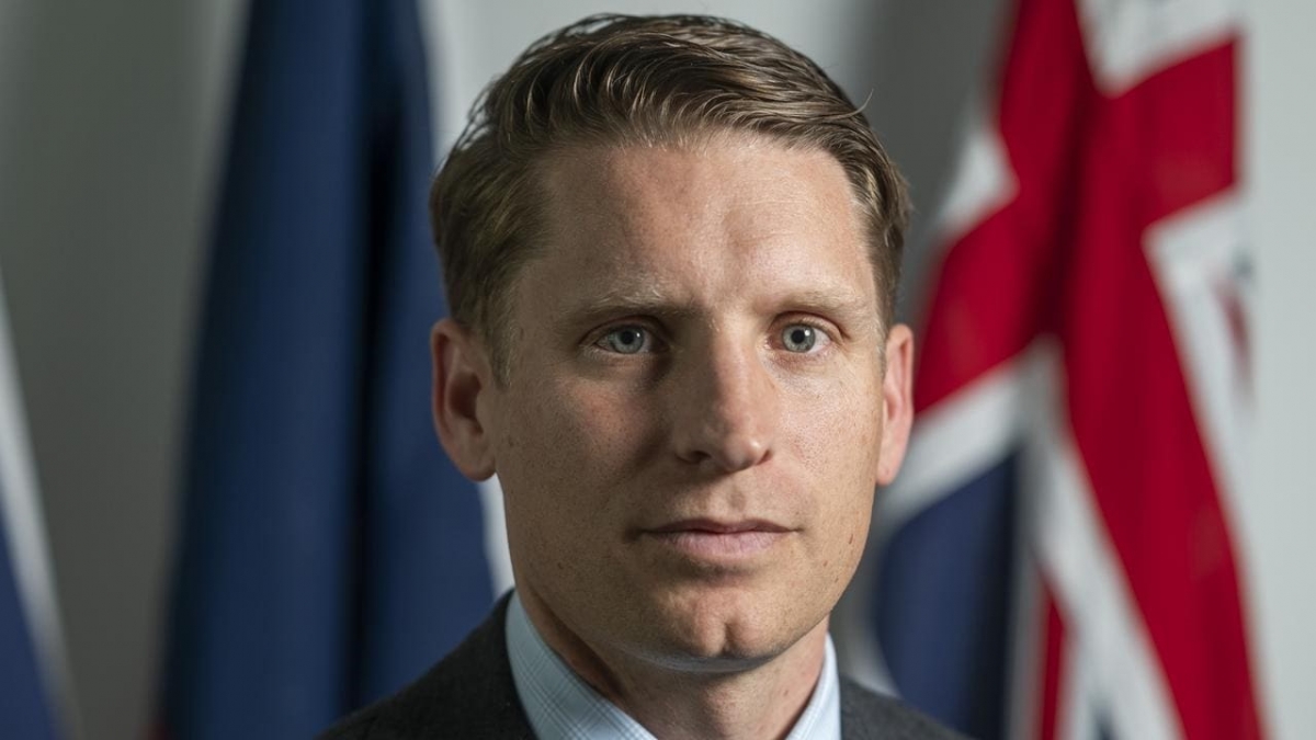 Trợ lý Bộ trưởng Quốc phòng Australia Andrew Hastie. Ảnh: The Australian