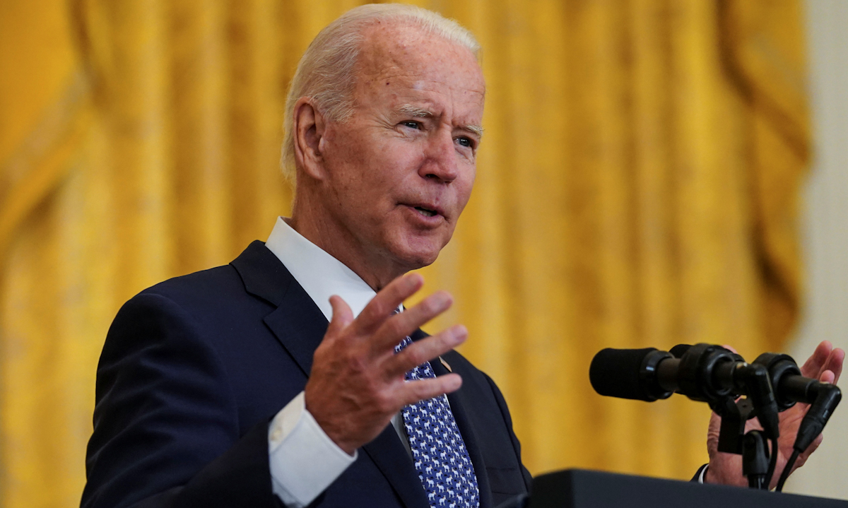 Tổng thống Joe Biden phát biểu tại Nhà Trắng hôm 8/9. Ảnh: Reuters.