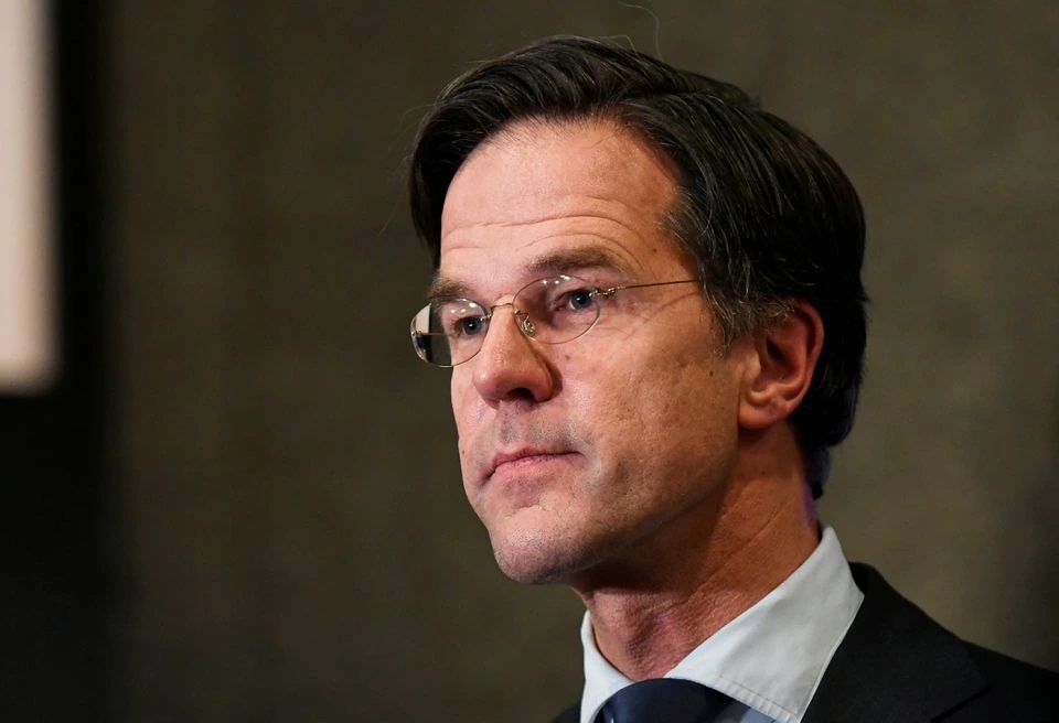Thủ tướng Hà Lan Mark Rutte tại The Hague, Hà Lan, ngày 17/3. Ảnh: Reuters.