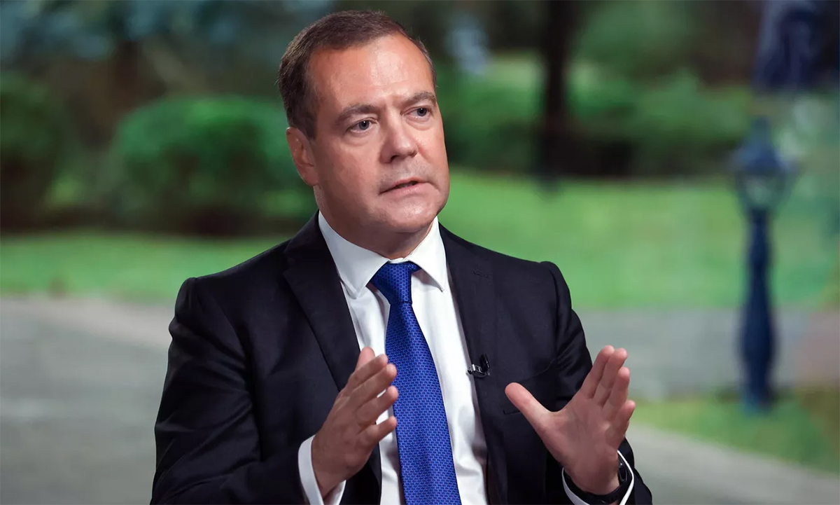 Chủ tịch Hội đồng An ninh Nga Dmitry Medvedev trong một sự kiện tại Moskva tháng 9/2021. Ảnh: RIA Novosti.