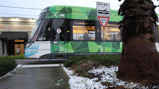 A tram has derailed in Melbourne’s CBD. Brendan Beckett