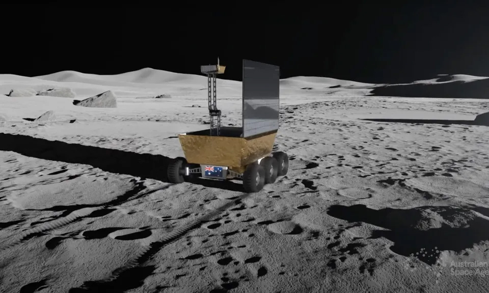 Mô phỏng robot thám hiểm đầu tiên của Australia trên bề mặt Mặt Trăng. Ảnh: Cơ quan Vũ trụ Australia