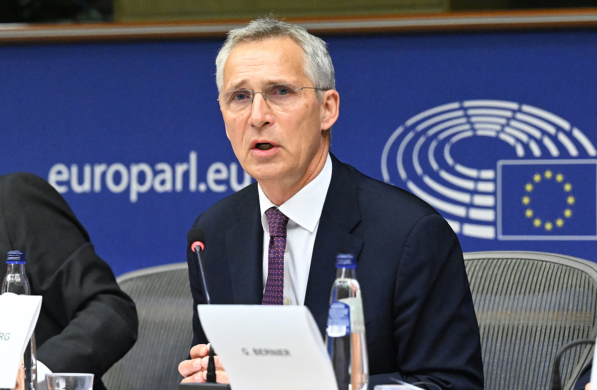 Tổng thư ký NATO Jens Stoltenberg phát biểu trong cuộc họp Ủy ban Đối ngoại Nghị viện Châu Âu tại Brussels, Bỉ ngày 7/9. Ảnh: AFP