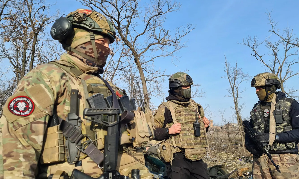 Các thành viên Wagner tham gia chiến dịch tiến công Bakhmut hồi tháng 1. Ảnh: RIA Novosti