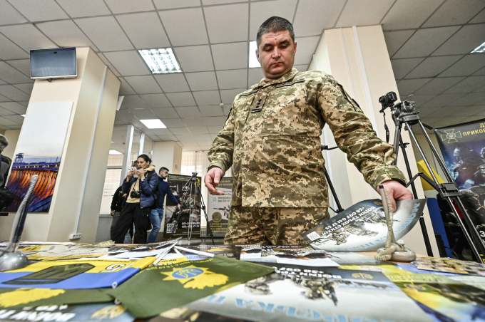 Trung tâm tuyển quân của quân đội Ukraine ở Zaporizhzhia ngày 19/3. Ảnh: AFP