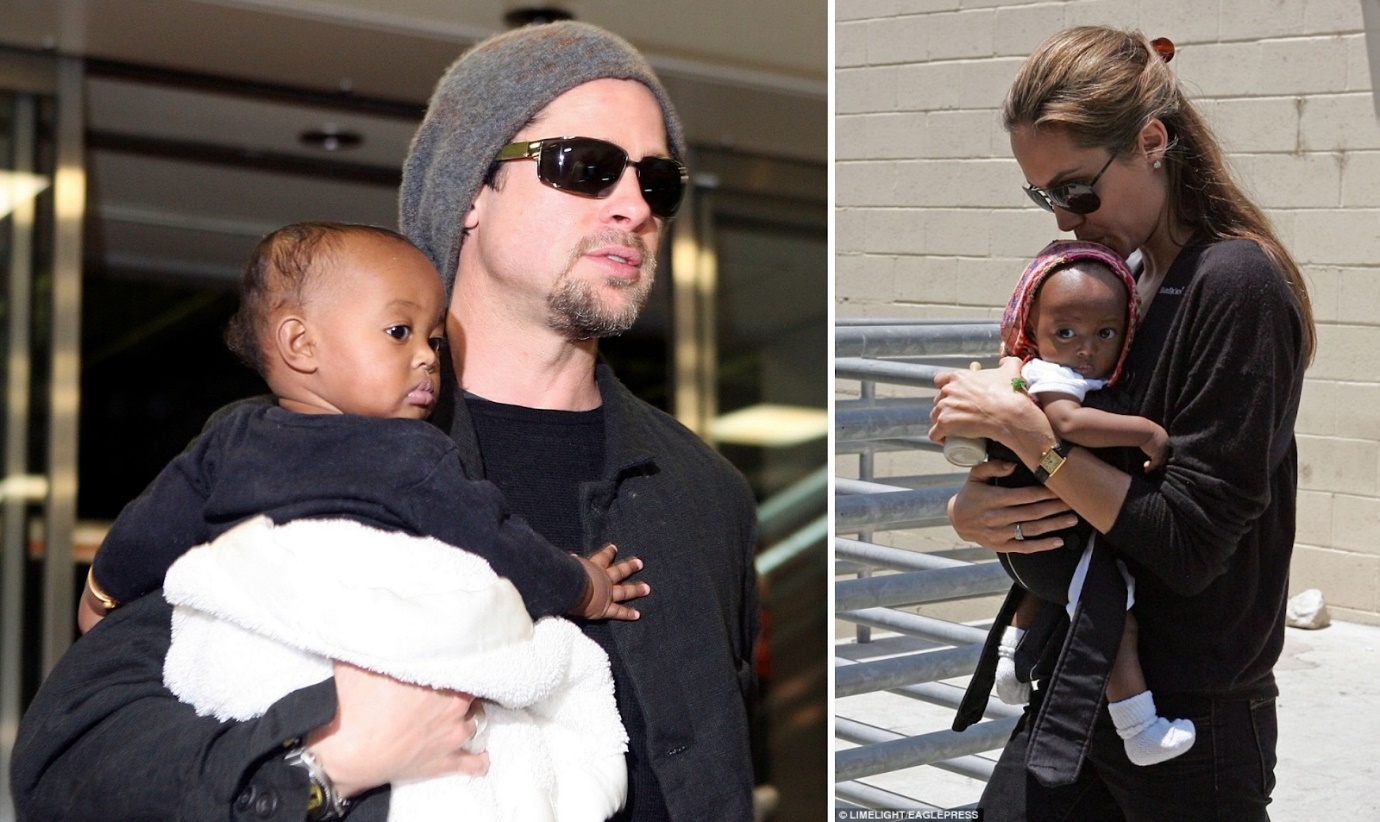 Jolie và Pitt đã cùng nhận nuôi Zahara.