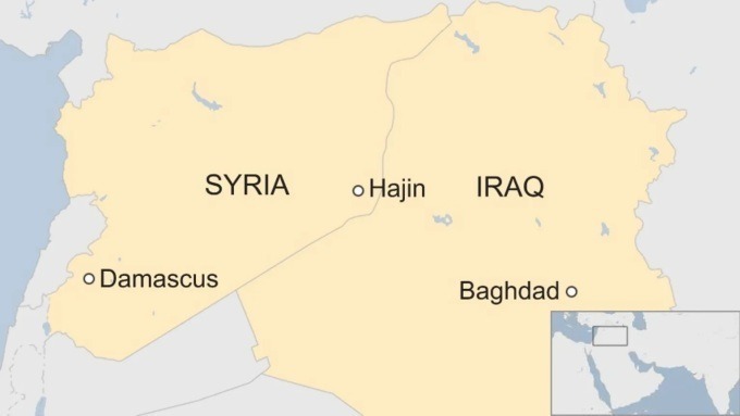 Vị trí Iraq và Syria. Đồ họa: BBC