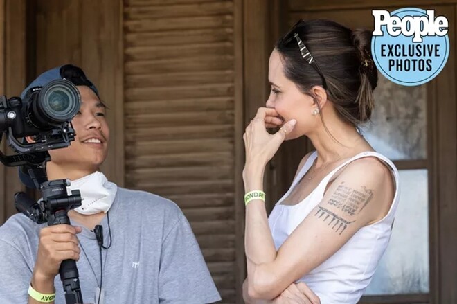 Angelina Jolie cho biết Pax Thiên làm việc rất chăm chỉ trên phim trường và cô cũng hợp tác ăn ý với con trai.