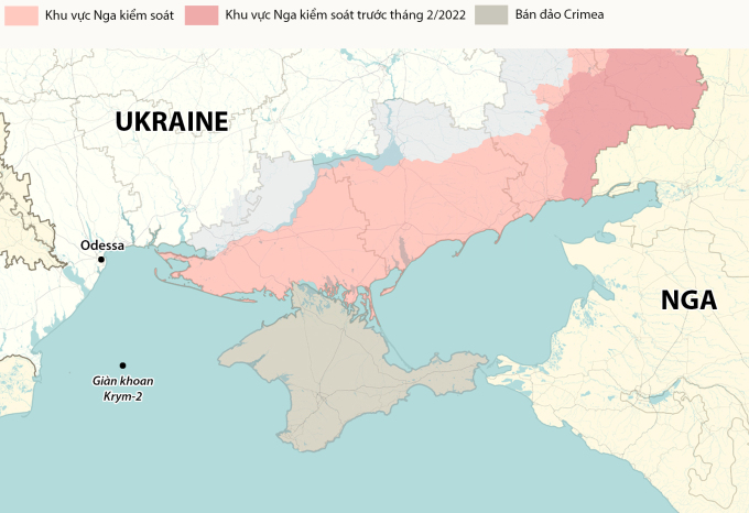 Vị trí giàn khoan Krym-2. Đồ họa: RYV