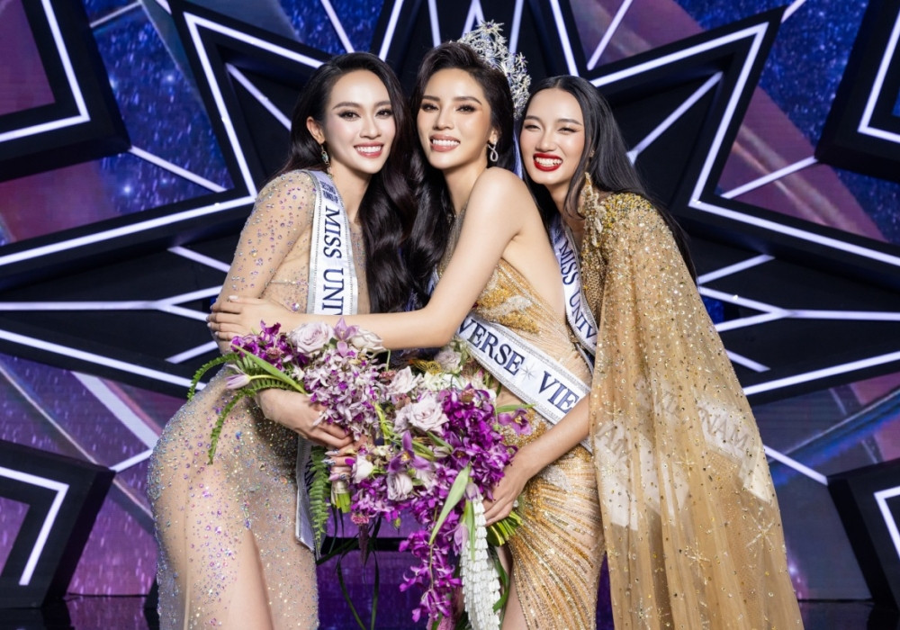 Top 3 của Miss Universe Vietnam 2024. 