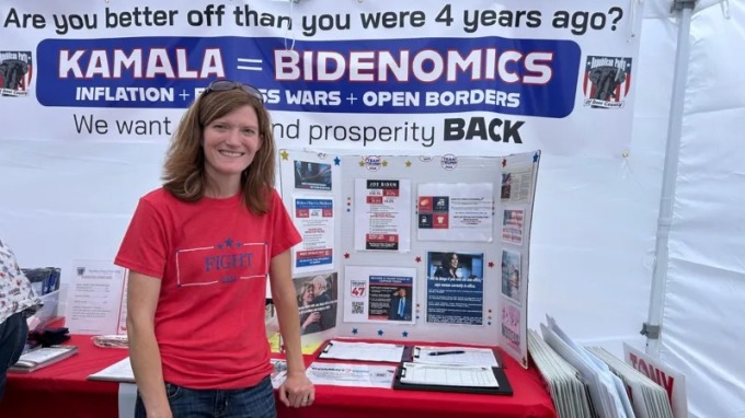 Stephanie Soucek is at the Door County Fair to woo women to vote for Trump