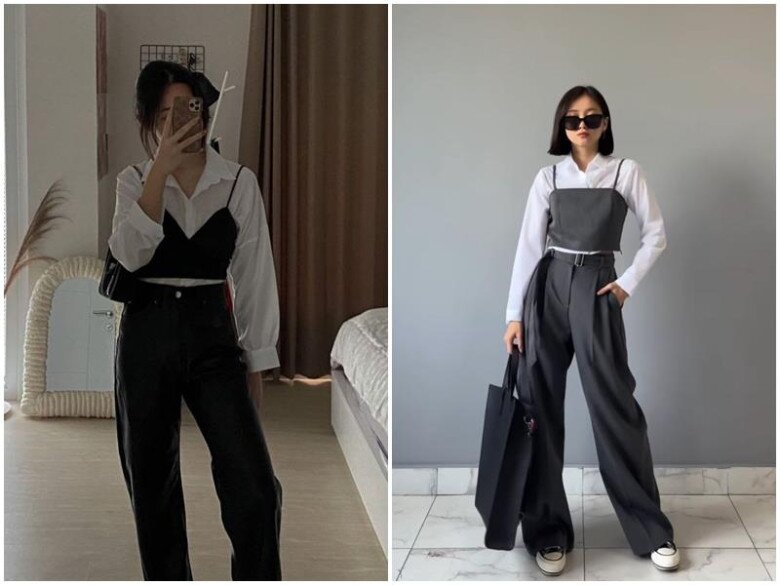 Áo sơ mi trắng là loại áo đa năng nhất nếu chị em không biết cách phối sao cho đẹp mắt.