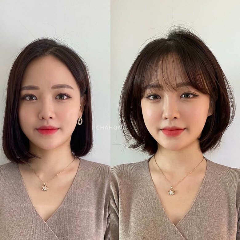 Tóc phồng trông vừa dày vừa trẻ hơn so với kiểu tóc thẳng sát da đầu.