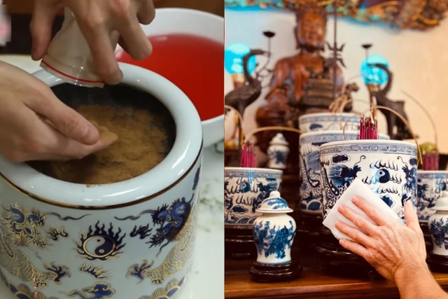 Nhiều người không biết thường hay lấy cát bỏ vào bát hương để dễ cắm nhang nhưng đây là một quan niệm sai lầm.