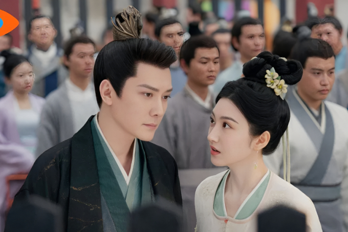 Phùng Thiệu Phong và Cảnh Điềm trên màn ảnh. Ảnh: Weibo