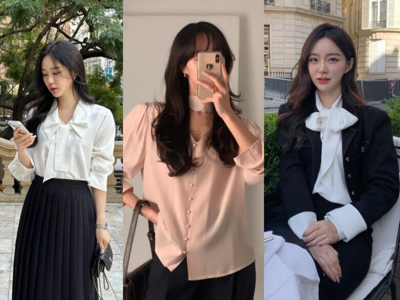 Áo blouse cực linh hoạt, phối được với chân váy, quần jeans, quần âu hay quần ống rộng. Chỉ cần 3–4 chiếc blouse cơ bản, phụ nữ có thể biến hóa phong cách suốt cả tuần mà không sợ nhàm chán. Đây là item quốc dân đúng nghĩa trong tủ đồ công sở.