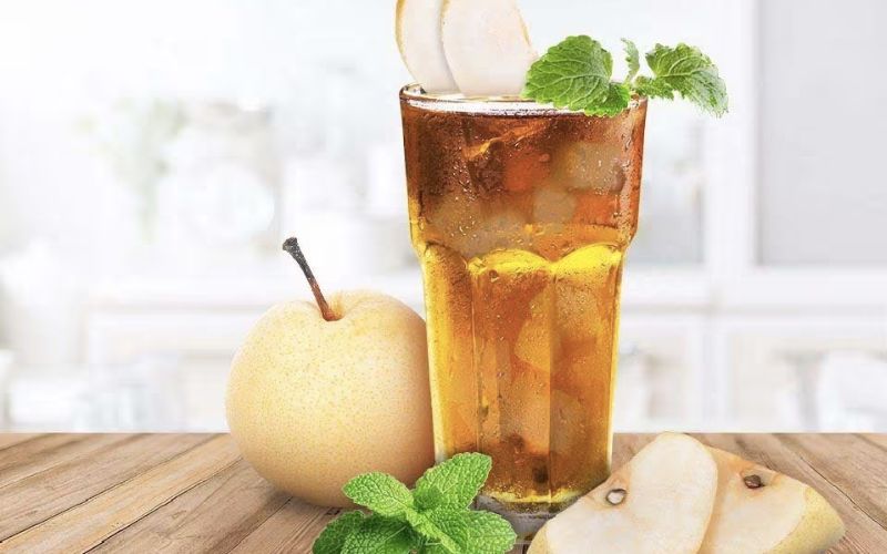 Trà từ quả lê thanh nhiệt, nhuận phế, tiêu đờm, thích hợp trong mùa thu.