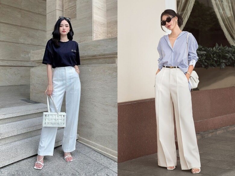 Thắt lưng kết hợp với sơ vin áo sẽ giúp chị em “ăn gian” tỷ lệ, tạo hiệu ứng vóc dáng cân đối và cuốn hút hơn.