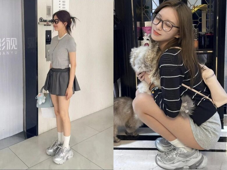 Khi kết hợp cùng quần short trẻ trung hay váy cá tính, giày bố dễ dàng tạo nên diện mạo thời thượng, tràn đầy năng lượng. 