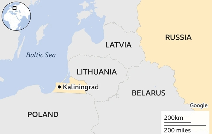 Vị trí Nga và Belarus. Đồ họa: BBC
