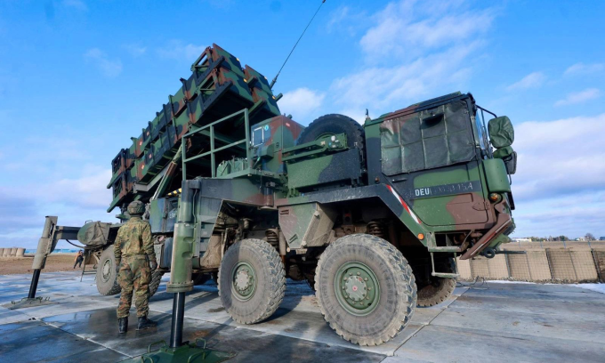 Bệ phóng tên lửa Patriot tại Ba Lan hồi tháng 1. Ảnh: BQP Ba Lan