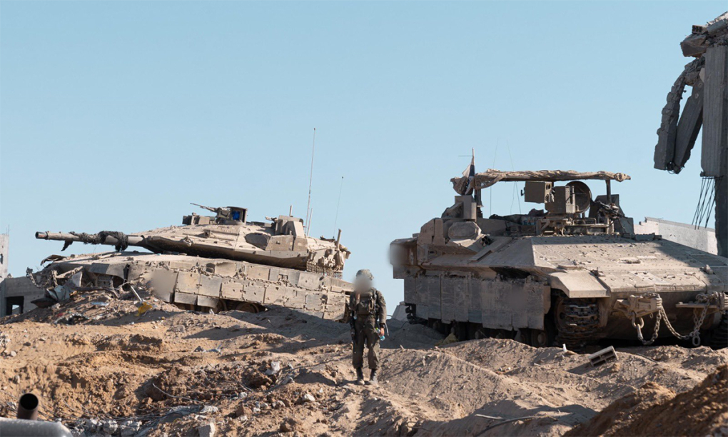 Xe tăng, thiết giáp Israel tại Dải Gaza ngày 5/9. Ảnh: IDF