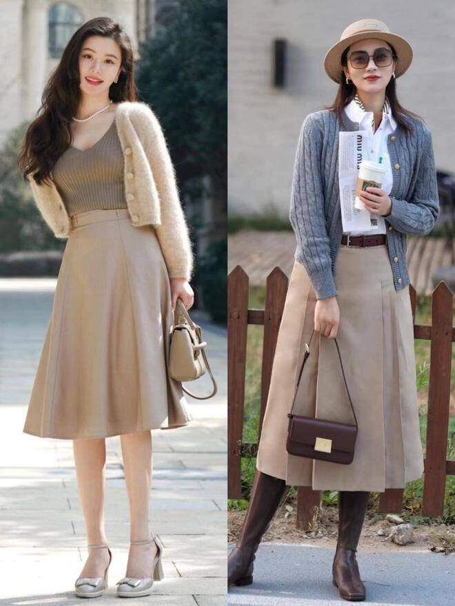 Váy dài vừa che phủ cơ thể hiệu quả hơn váy ngắn, vừa giúp giữ ấm hoàn hảo trong những ngày se lạnh.