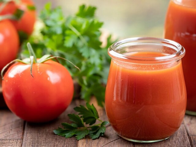 Nước ép cà chua giàu lycopene và các chất chống oxy hóa, góp phần hỗ trợ sức khỏe làn da, giúp diện mạo thêm tươi tắn, rạng rỡ.