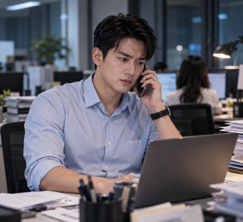 Đêm đó, tôi đang tăng ca thì vợ gọi điện tới. (Ảnh minh họa)