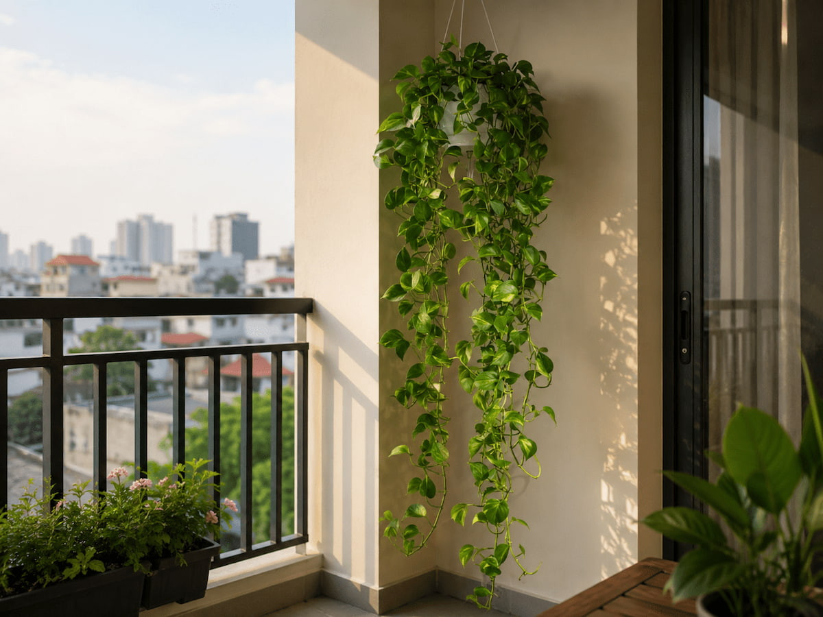 Cây trầu bà không chỉ dễ chăm sóc mà còn mang ý nghĩa phong thủy tốt lành.