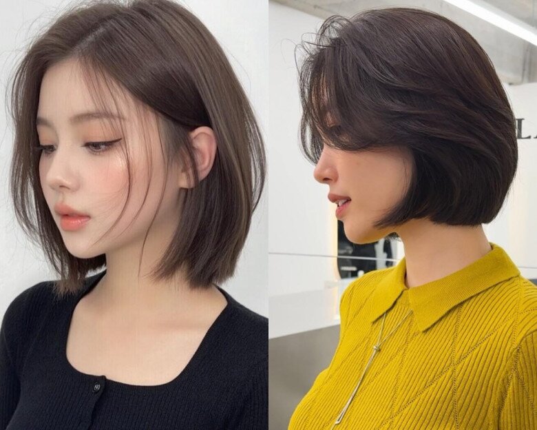 Đoạn uốn cong nhẹ đuôi tóc hình chữ C vào trong giúp tổng thể ngũ quan trở nên thon gọn, hài hòa và mềm mại hơn trông thấy.