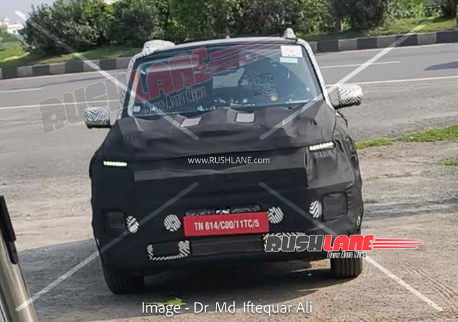 SUV điện hoàn toàn mới của Hyundai thử nghiệm trên đường phố: Dài không quá 4 m, định vị dưới Creta, dự kiến ra mắt năm sau - Ảnh 3.