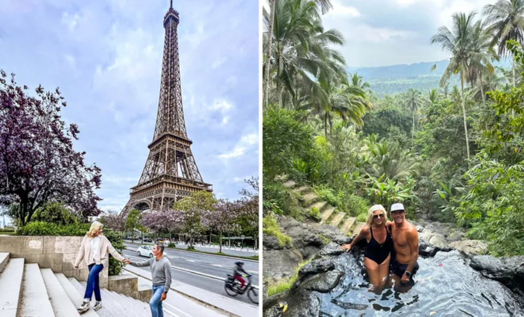 Vợ chồng U60 trẻ trung khi đi du lịch khắp thế giới. Ảnh: Shelly Peterson/Travelamp;Leisure