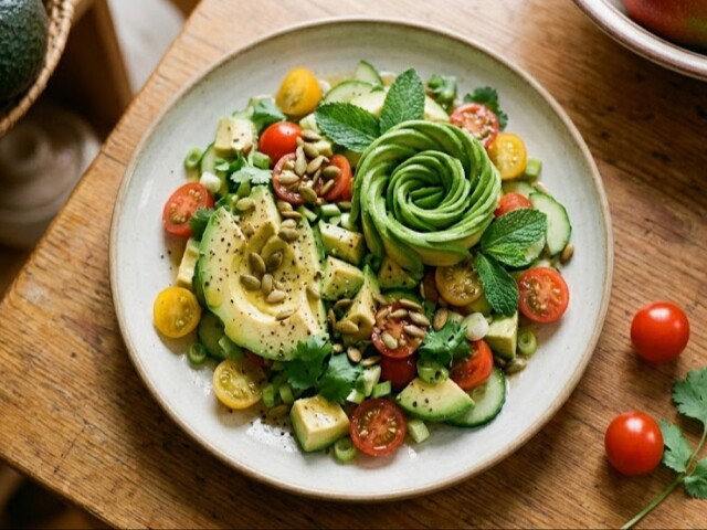 Quả bơ chứa chất béo không bão hòa, chất xơ cùng nhiều vitamin và khoáng chất. Ăn bơ với khẩu phần phù hợp có thể giúp bữa ăn thêm giàu dưỡng chất, đồng thời tạo cảm giác no lâu hơn.