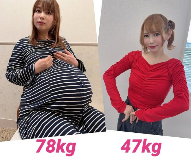 Sao Nhật gây chú ý khi chia sẻ hành trình giảm hơn 30kg sau sinh đôi.