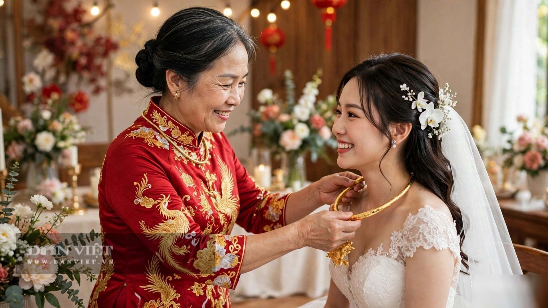 Khi mẹ trao vàng hồi môn cho tôi trong đám cưới, cả họ hàng hai bên đều ồ lên trầm trồ.